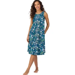 Cotton-Blend Sleeveless Sleep Midi-Gown