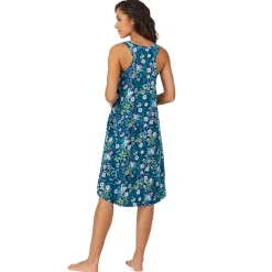 Cotton-Blend Sleeveless Sleep Midi-Gown