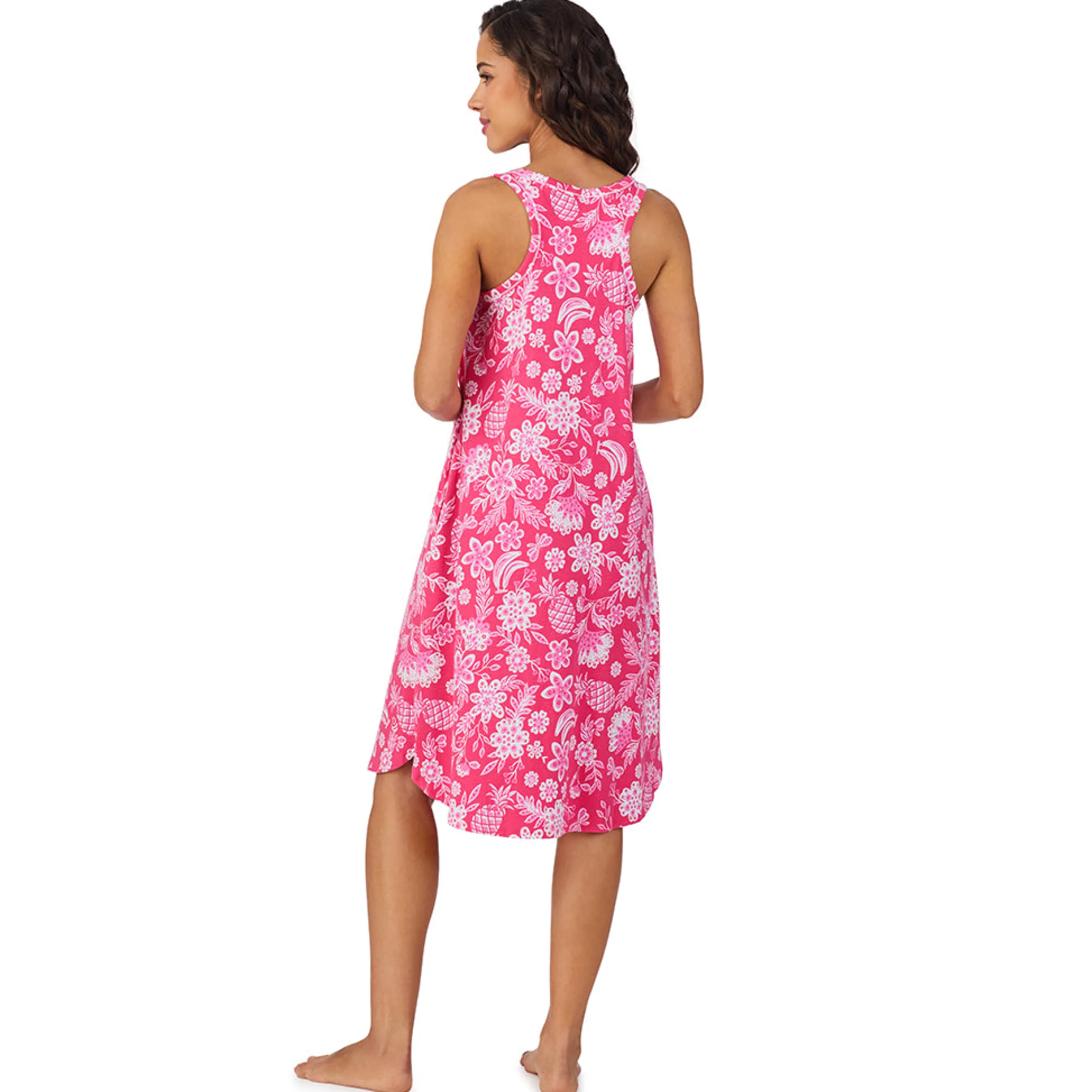 Cotton-Blend Sleeveless Sleep Midi-Gown