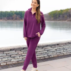 Cuddl Duds x Jennifer Lake Fleecewear with Stretch Cropped Jogger