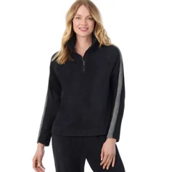Cuddl Duds x Jennifer Lake Fleecewear with Stretch Half-Zip Pullover