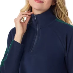 Cuddl Duds x Jennifer Lake Fleecewear with Stretch Half-Zip Pullover