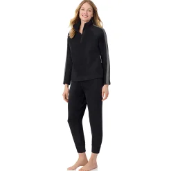 Cuddl Duds x Jennifer Lake Fleecewear with Stretch Half-Zip Pullover