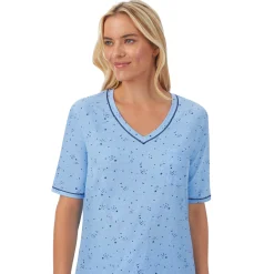 Cuddl Smart Elbow Sleeve Top with Cropped Pant Pajama Set