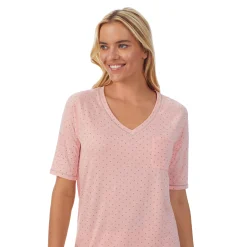 Cuddl Smart Elbow Sleeve Top with Cropped Pant Pajama Set