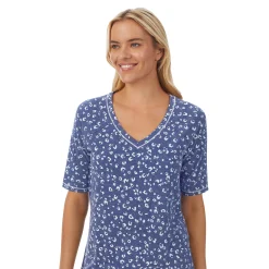 Cuddl Smart Elbow Sleeve Top with Cropped Pant Pajama Set