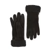 Double Plush Velour and Faux Fur Gloves with Sherpa Cuff