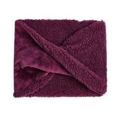 Double Plush Velour and Sherpa Reversible Neckwarmer