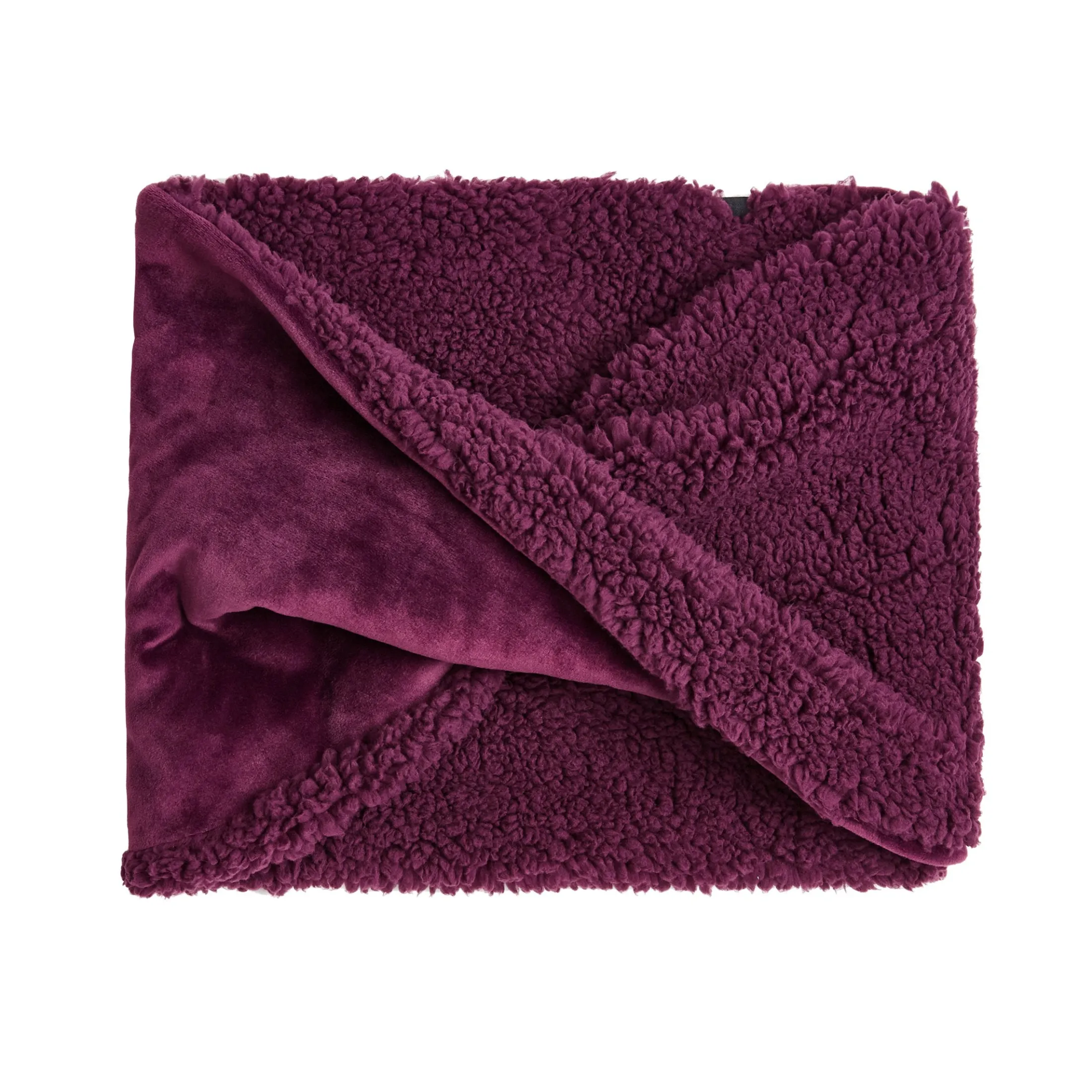Double Plush Velour and Sherpa Reversible Neckwarmer