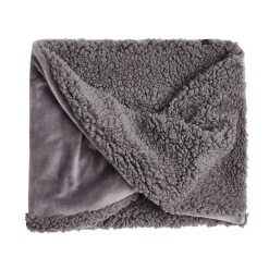 Double Plush Velour and Sherpa Reversible Neckwarmer