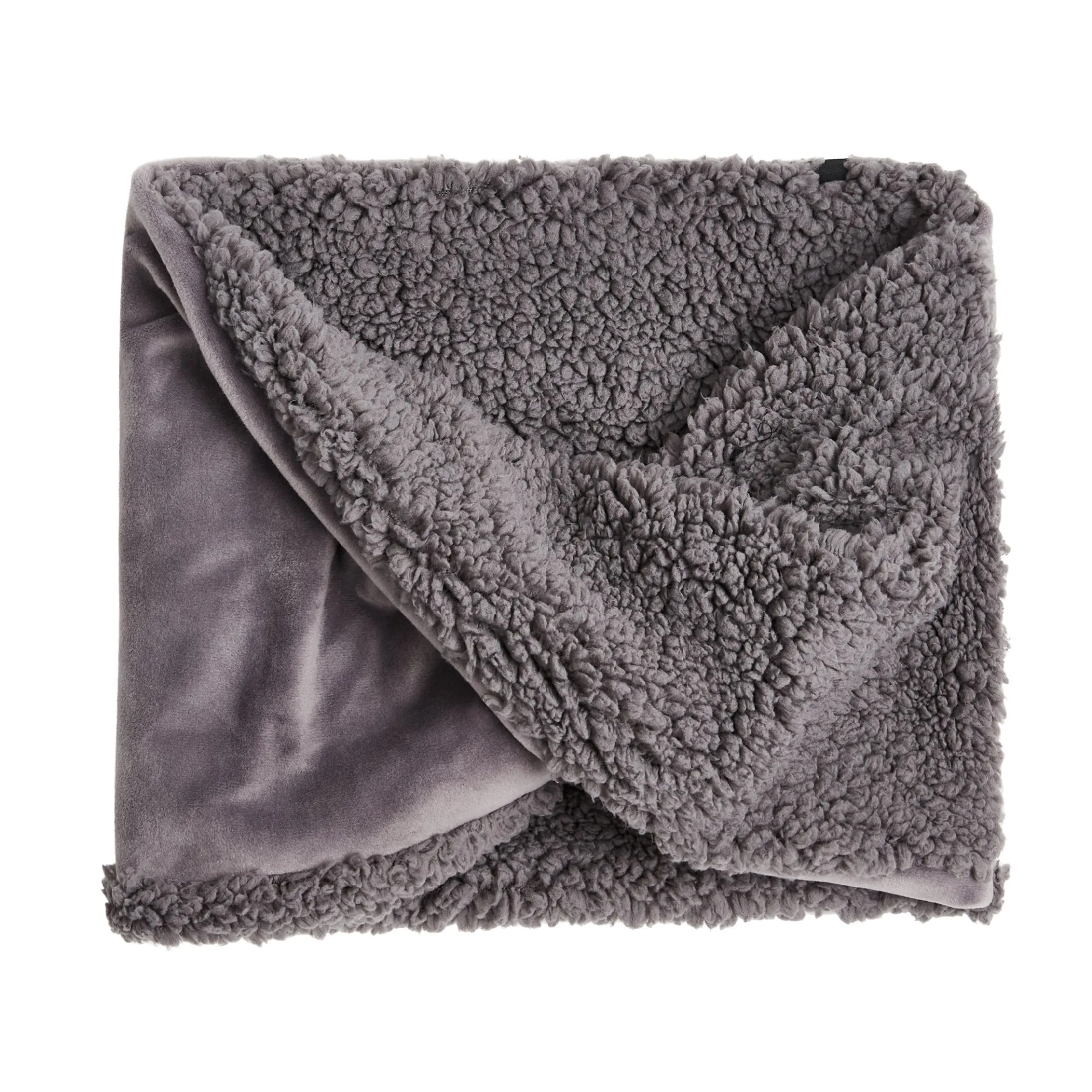 Double Plush Velour and Sherpa Reversible Neckwarmer