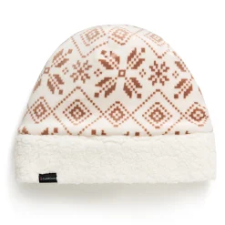 Double Plush Velour Hat with Sherpa Cuff