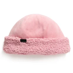 Double Plush Velour Hat with Sherpa Cuff