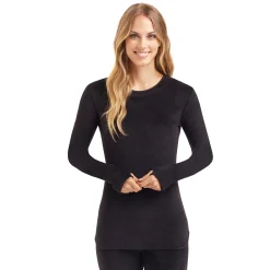 Double Plush Velour Long Sleeve Crew