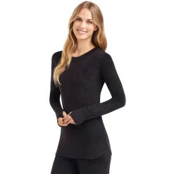 Double Plush Velour Long Sleeve Crew