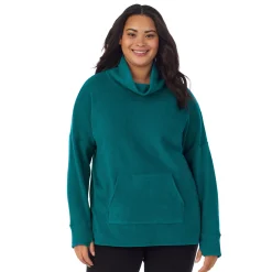 Fleecewear With Stretch Long Sleeve Tunic PLUS
