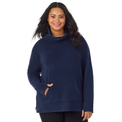 Fleecewear With Stretch Long Sleeve Tunic PLUS