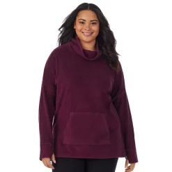 Fleecewear With Stretch Long Sleeve Tunic PLUS