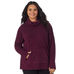 Fleecewear With Stretch Long Sleeve Tunic PLUS