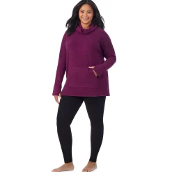 Fleecewear With Stretch Long Sleeve Tunic PLUS