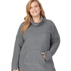 Fleecewear With Stretch Long Sleeve Tunic PLUS