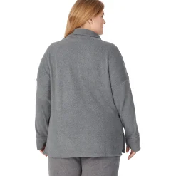 Fleecewear With Stretch Long Sleeve Tunic PLUS