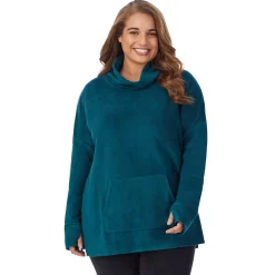 Fleecewear With Stretch Long Sleeve Tunic PLUS