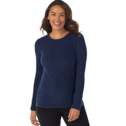 Fleecewear With Stretch Long Sleeve Crew PETITE