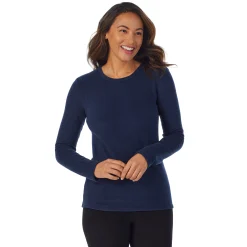 Fleecewear With Stretch Long Sleeve Crew PETITE