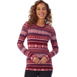 Fleecewear With Stretch Long Sleeve Crew PETITE