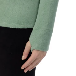 Fleecewear With Stretch Long Sleeve Half Zip Hoodie