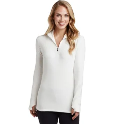 Fleecewear With Stretch Long Sleeve Half Zip Hoodie