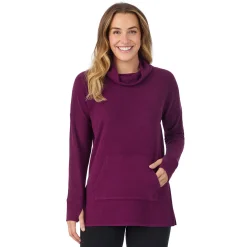 Fleecewear With Stretch Long Sleeve Tunic