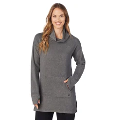 Fleecewear With Stretch Long Sleeve Tunic