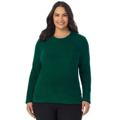 Fleecewear With Stretch Long Sleeve Crew PLUS