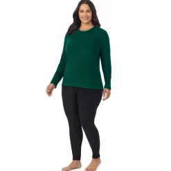 Fleecewear With Stretch Long Sleeve Crew PLUS