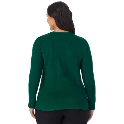 Fleecewear With Stretch Long Sleeve Crew PLUS