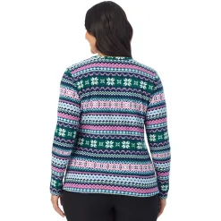 Fleecewear With Stretch Long Sleeve Crew PLUS