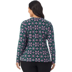 Fleecewear With Stretch Long Sleeve Crew PLUS