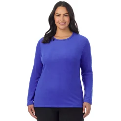 Fleecewear With Stretch Long Sleeve Crew PLUS