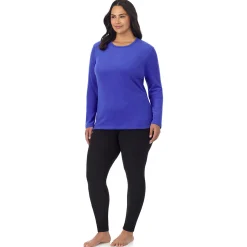 Fleecewear With Stretch Long Sleeve Crew PLUS