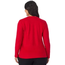 Fleecewear With Stretch Long Sleeve Crew PLUS