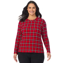 Fleecewear With Stretch Long Sleeve Crew PLUS