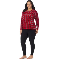 Fleecewear With Stretch Long Sleeve Crew PLUS