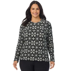 Fleecewear With Stretch Long Sleeve Crew PLUS