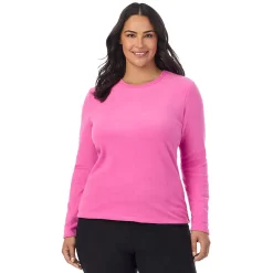 Fleecewear With Stretch Long Sleeve Crew PLUS