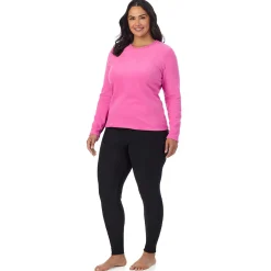 Fleecewear With Stretch Long Sleeve Crew PLUS