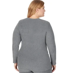 Fleecewear With Stretch Long Sleeve Crew PLUS