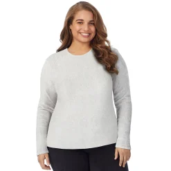 Fleecewear With Stretch Long Sleeve Crew PLUS