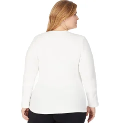 Fleecewear With Stretch Long Sleeve Crew PLUS